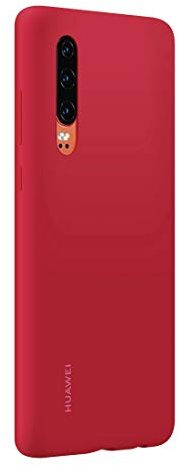 Huawei P30 Custodia Silicon Case, Accessorio Originale, Rosso