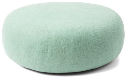 myfelt Fine - Colour Pouf aus Filz, Meditationskissen, Yogakissen, Dekokissen türkisgrau