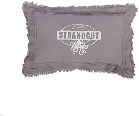 Strandgut07 Kissen mit Reißverschluss, 50 x 30 cm, Grau
