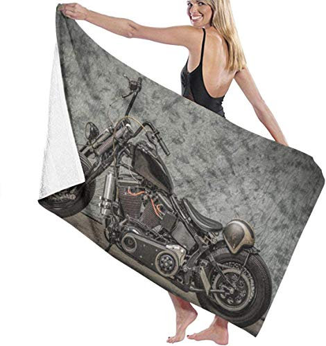 Deep Palpitation Badetuch Harley Davidson Motorrad Handtücher 81,3 x 132 cm – extra saugfähig, schnell trocknend, Mehrzweck-für Schwimmen, Fitness, Sport, Yoga.