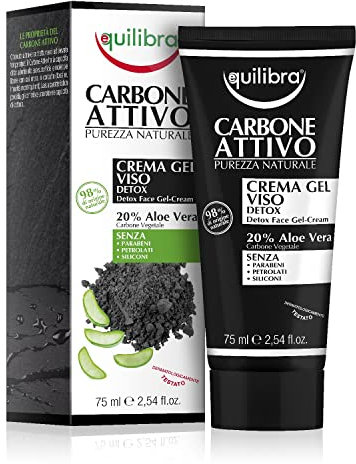 Equilibra Carbone Attivo Crema Gel Viso, 75 ml
