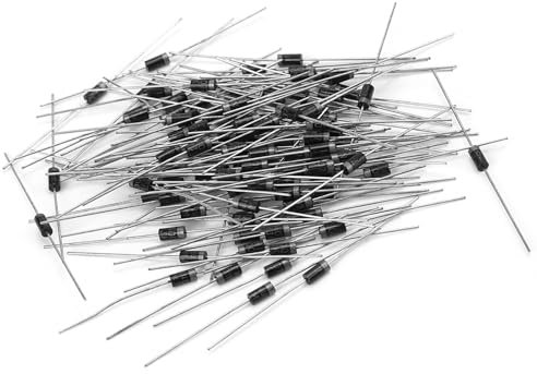 Gleichrichterdiode, 100 Stück 1N4007 1000 V 1A Elektronische Siliziumdioden Hochspannungsgleichrichterdioden