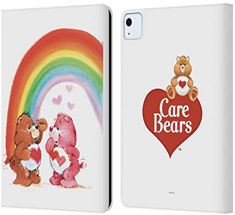 Head Case Designs Licenciado Oficialmente Care Bears Arco Iris Clásico Carcasa de Cuero Tipo Libro Compatible con Apple iPad Air 2020/2022
