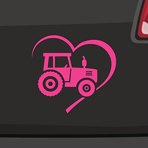 Herz Traktor Aufkleber -6 Größen 21 Farben- Landwirt Trekker Zugmaschine Love