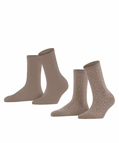 ESPRIT Damen Fine Dot 2-Pack Socken Baumwolle atmungsaktiv