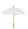 Joyzan Vintage Spitze Sonnenschirm Hochzeit Braut Regenschirm Dekoration Weiße Spitze Sonnenschirm Mode Holzgriff für Dekoration Foto Dame Kostüm Halloween Party Dekorationen 26 x 29cm