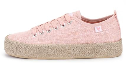 WALK IN PITAS | ADA Linen | Alpargata de Mujer | Mocasines de Mujer | Zapatillas de Verano | Zapatos de Mujer Casuales y Cómodos | Zapatos de PITAS para Mujer | Rosa 36