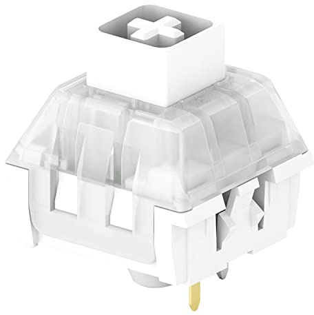 Kailh Box White 3-Pin Plate Mounted RGB/SMD Waterproof MX Lever Switch for Mechanical Gaming Keyboard (72pcs)