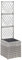 MOONAIRY Hochbeet mit Rankgitter 1 Topf, Pflanzkübel, Kräuterbeet, Hochbeete-kit, Schneckenzaun, Pflanztrog, Pflanzgefäße, Pflanzfolie Für Hochbeet,Teichbecken, 30x30x107 cm Poly Rattan Grau