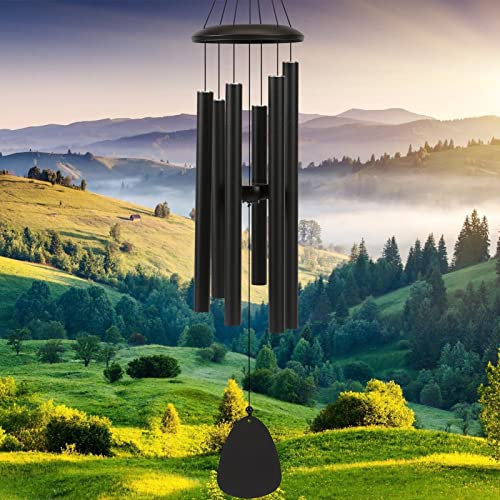 PIXPRI - Campanelli a vento per esterni, grande decorazione, toni profondi e rilassanti, campanelli a vento per esterni, campanelli a vento commemorativi, ottimo regalo per mamma, donne, nonna, vicini