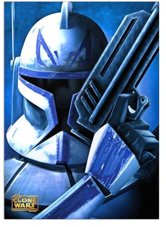 Displate Offiziell Star Wars MetallPoster Magnetische Befestigung Inklusive Lizenziert Bilder Hochwertiges Poster Star Wars Clone Wars Character Posters - Captain Rex Poster 45 cm x 32 cm