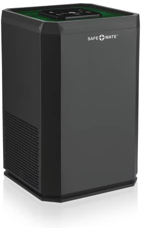 Safe-Mate Luftreiniger deckt 19,5 m² [True H13 HEPA-Filter] [3-in-1-Filter] Luftreiniger mit Touchscreensteuerung und Schlafmodus – entfernt 99,97% aller Allergene, Gerüche, Rauch, Staub – Schwarz