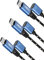 MillSO 0.2M USB C Verlängerungskabel 3 Stücke Typ C 3.1 Gen 1 (5 Gbps) Buchse auf Stecker Adapter, Nylon geflochtenes USB C Verlängerungskabel für MacBook Pro M1, Mac Air, Microsoft Surface Go, Dell