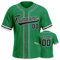 Personalisiertes Baseball Trikot 3D Stickerei/Druck Trikot Shirt mit Deinem Namen und Nummer Hip-Hop-Sportuniform für Herren Damen Kinder Fantrikot Grün
