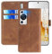 FMPCUON Etui Coque pour Huawei P60 Pro,[Housse en Cuir PU Premium] [Pochette de Portefeuille] [Etui à Rabat],avec Fentes pour Cartes pour Huawei P60 Pro,Brun