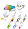 Jig Spinner Set, Crankbait Casting Platinen Löffel Dreifachhaken Angelköder für Forelle, Barsch, Hecht, Döbel, Zander