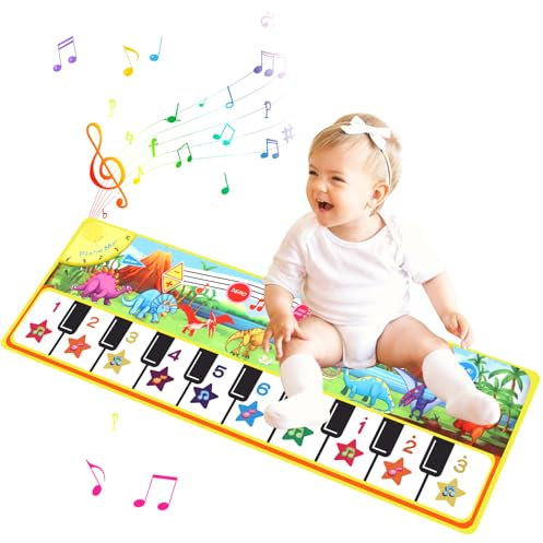 Baby Spielzeug ab 1 Jahr Musikmatte, Kinder Klaviermatte, Kinderspielzeug ab 1 Jahr, Geschenk 1 Jahr Junge Mädchen, Geburtstag Mädchen Junge ab 2 3 4Jahre, Weihnachts Geschenke für Mädchen,