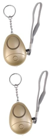 HEMOTON 2stücke Hochfrequenz-alarmgerät Für Persönliche Goldfarbener Notfallalarm Mit Led-Beleuchtung Für Senioren Und Jogger Wiederaufladbar Tragbar Und Benutzerfreundlich