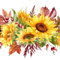 20 Servietten Herbst Sonnenblumen an Herbstblätter als Tischdeko. Papierservietten mit Motiv. Auch für Decoupage und Serviettentechnik 33x33cm