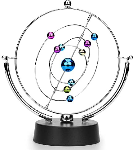 Rhghfujhgy Kinetische Kunst Asteroid - Elektrischnisches Perpetuum Mobile Schreibtischspielzeug Heim Dekoration