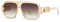 Junsika Übergroße Retro Sonnenbrille für Herren Modische Quadratische Pilot Vintage Designer Sonnenbrille