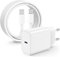 iPhone 16 15 Ladegerät, 20W USB C Adapter mit 2M Original Typ C Kabel Ladekabel für Apple iPhone 16 Pro Max/15 Plus/iPad Pro12.9/11, USB C Netzteil Stecker Schnellladegerät ladekabel Schnellladekabel