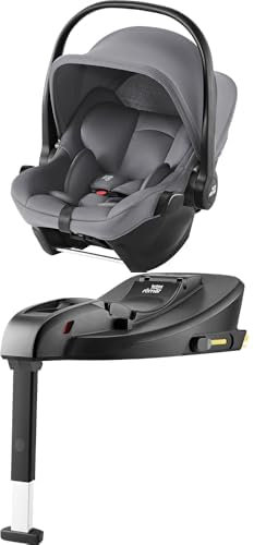 Bundle of BRITAX RÖMER Babyschale BABY-SAFE CORE, Kindersitz für Babys ab Geburt bis 83 cm (15 Monate), Frost Grey + BRITAX RÖMER Babyschalen-Basisstation BABY-SAFE CORE BASE