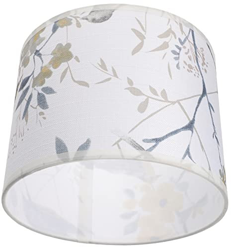 CRILSTYLEO einfarbiger Lampenschirm dekorative Lampenschirme floraler Lampenschirm tischlampe the desk lamp lampshade Lampenschirm aus Trommelgewebe Lampenschirm mit Blumen-Vogel-Muster Stoff