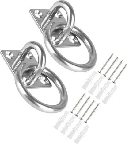 BTYQKZVPM Augplatte Edelstahl M5 mit, 2 Stück Fixie feste Bolzen Deckenpaneele Ösenhaken Deckenanker(3.50X3.00X2.10CM)