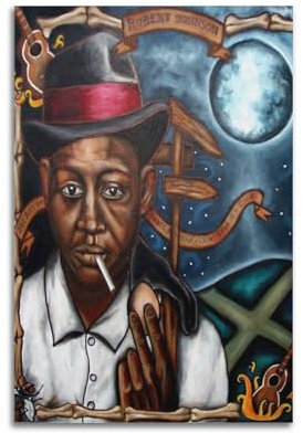 UHHYFVN Poster mit Sänger Robert Johnson, 8 Poster, Wandkunst, dekoratives Gemälde, Schlafzimmer, Malerei, Poster, 20 x 30 cm, ungerahmter Stil