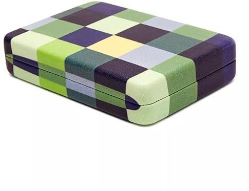 tragbares kleines Schmuckkästchen Etui, Reise Schmuckaufbewahrung für Damen, Schmuckbox Schmuckschatulle Jewelry Box - verstaut Schmuck wie Ringe, Ohrringe, Halskette (Schmuck Etui ( kariert grün ))