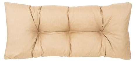 PFM HOME Palettenkissen Outdoor-Kissen Wasserdicht für Palettensofa Palettenmöbel Europaletten - Rückenkissen Paletten-Auflagen Gesteppt 120 x 40 cm - Beige