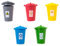 DRESSOOS 5 Mini Botes De Basura para Clasificar Basura, Modelo De Casa De Muñecas, Mesa De Arena, Decoración De Paisaje, Escena En Miniatura, Bote De Basura Pequeño.