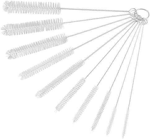 HABNI 10Pcs Tube Brosse de Nettoyage, Goupillon Nettoyage, Brosses de Nettoyage Tube pour Bouteille en Verre Bébé Biberon Bouilloire Clavier, Tuyau Brosses de Nettoyage, Brosse de Nettoyage Bouteille