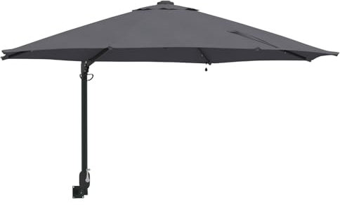vidaXL Parasol de Jardin Mural avec LEDs Antracite 248 cm