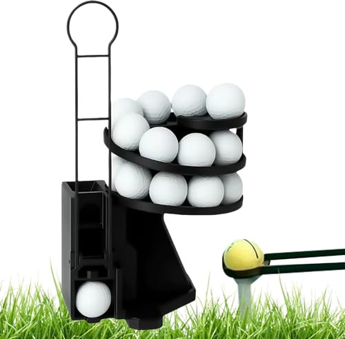 Golfballspender | Automatischer Golfballspender mit Fußpedal, tragbarer großer Futterspender, automatische Abschlagmaschine für drinnen und draußen, Praxis für Zuhause, Putting, Unterhaltung, Club