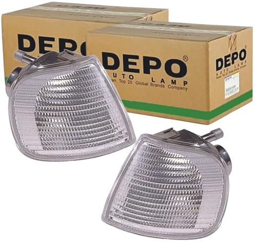 2X Depo Blinker Klarglas vorne | 441-1517L-Ue-C + 441-1517R-Ue-C passend für Cordoba Ibiza Caddy Polo