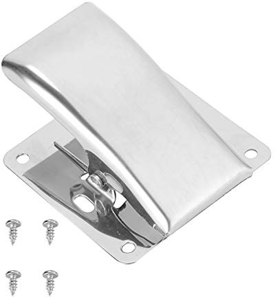 Walmeck Stainless Steel Fish Fillet Clamp Tail with Mounting Screws for Board Cutting Deep Jaw Fish Tail Clamp