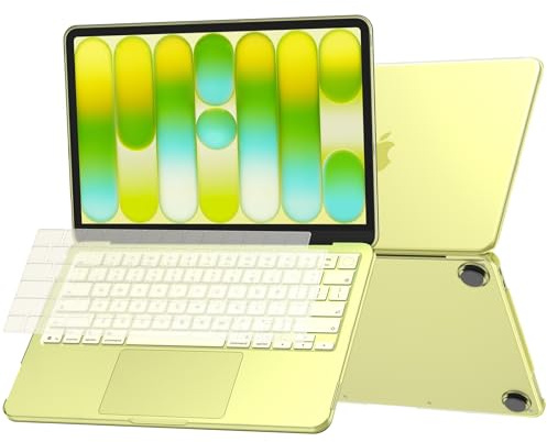 Soonjet Custodia per MacBook Neo 13 2026 | Citrus Clear ufficiale | antigraffio e impronte digitali | Cover rigida gialla per laptop + copertura per tastiera per Mac modello A3404 | Ideale per studio