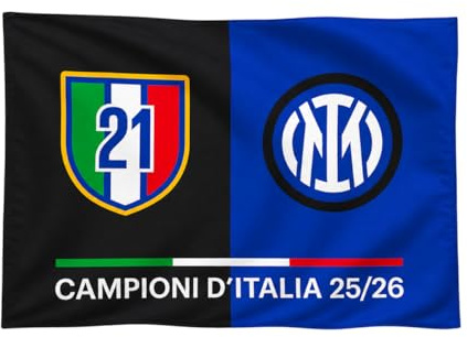Inter Bandiera Scudetto 25-26, Campioni d'Italia, 100x140cm