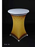 Gastro Uzal Stehtischhusse Stretch Bier Motiv, überwurf 80-85 cm rund, für Event, Gastronomie, Catering und Hochzeit