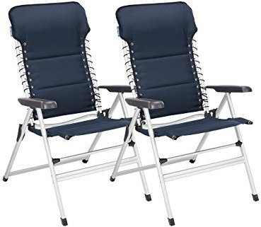 CAMPART TRAVEL 2er Set stabile XXL Campingstühle gepolstert - klappbar & leicht - Relaxsessel mit Komfort