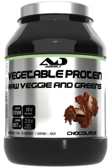 Raw Veggie Protéines Végétales Vegan - Protéine Vegan - Poudre Idéale pour Fitness et Régime Végétalien - Source de Vitalité - Whey vegan - Addict Sport Nutrition (750 grammes, Chocolat Fudge)