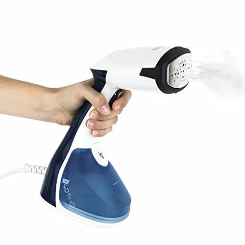 H.Koenig Défroisseur vapeur à main STM10 Steamer Portable léger voyage ergonomique, Fer à repasser, vapeur continue 24 g/min, Autonomie illimitée, Semelle en inox, Prêt en 35s, réservoir d'eau 250mL