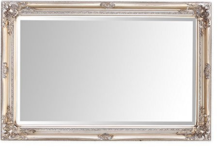 Select Mirrors Rhone Wall Mirror – French Vintage, Rococo Baroque Style, Chic Home Decor – 60cm x 90cm (2x3 ft) (Antique Champagne)