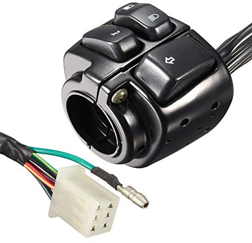 HANSWDEU Commodo moto negro wastuo – 25 mm – impermeable – para Harley