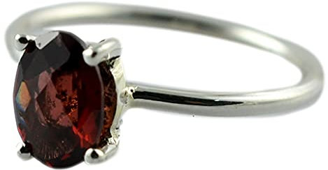 Navya Craft 925 Sterling Silber Granat Handarbeit Damen Ringgrößen 14 bis 22 DE