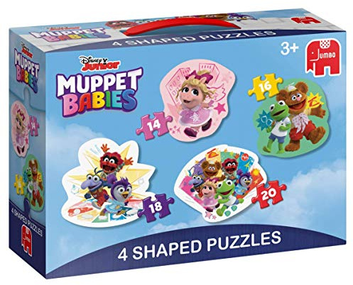 Jumbo 19759 Disney Muppet Babies-4 in 1 geformte Puzzles