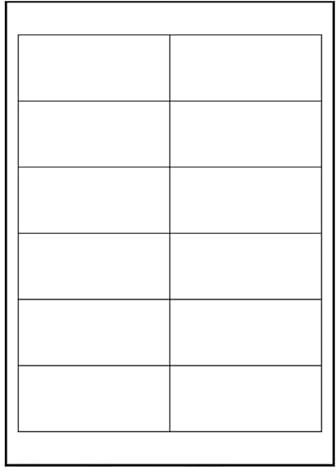 100 Blatt Drucker Universal Etiketten 97 x 42,3 mm Namensschild Selbstklebend DIN A4 (1200 St. Etiketten) Adressetiketten Laser Copy Inkjet Hinweisschilder