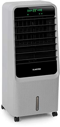 Klarstein - Enfriador de aire 3 en 1 Ventilador Humidificador 110W 396m3/h 4 velocidades: Normal/Natural/Noche/Inteligente temporizador 8h tanque 7L